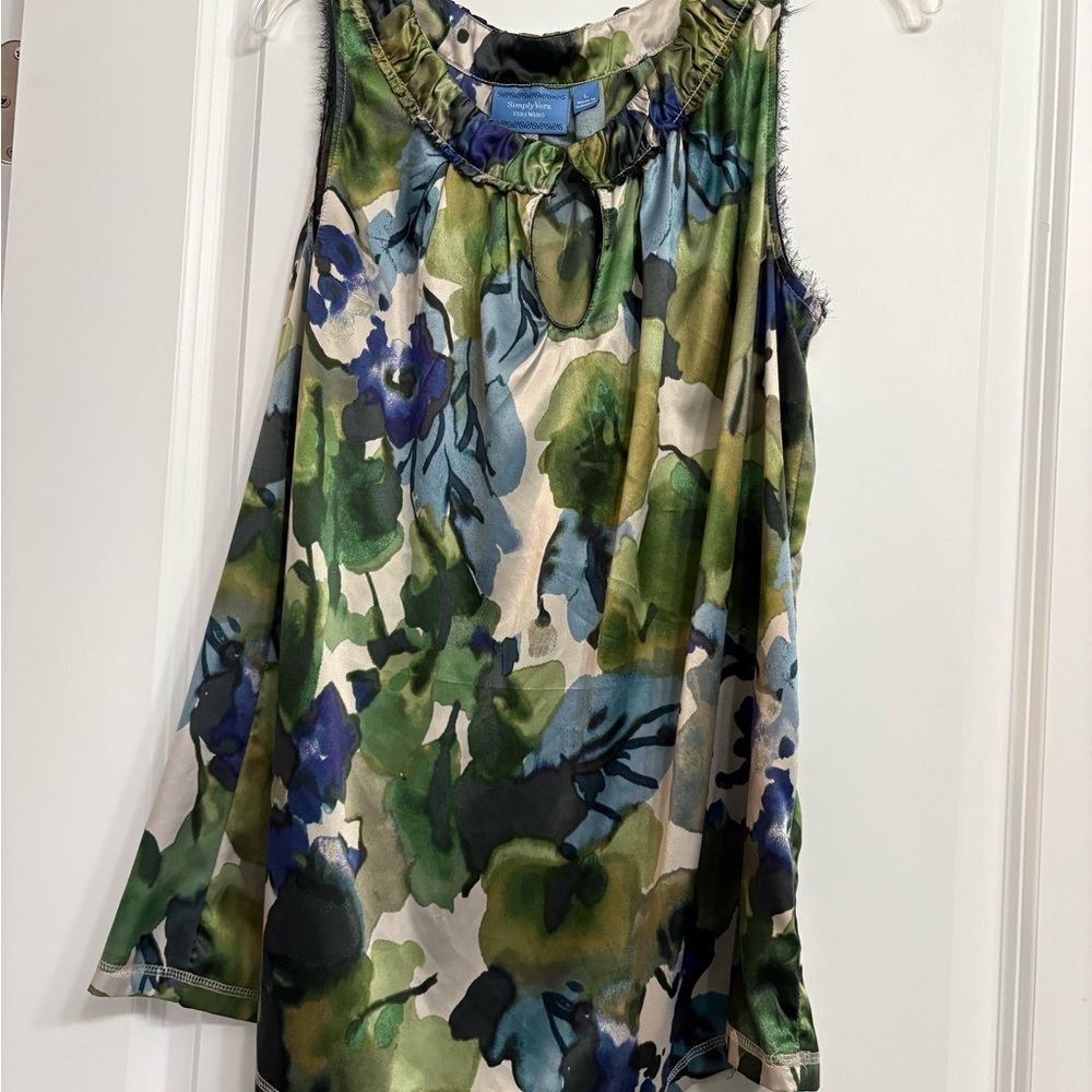 Simply Vera Vera Wang Multicolor Floral Blouse